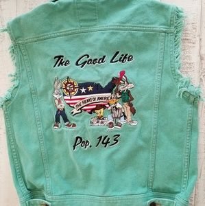 Looney Tunes Warner Bothers Vintage Denim Vest